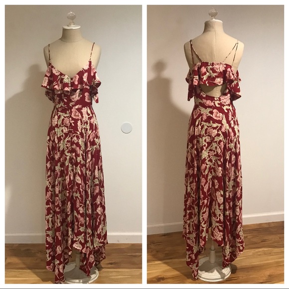 topshop red maxi dress